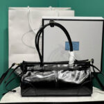 Prada Medium Leather Handbag 1BA426 Black